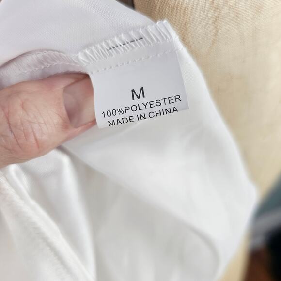 Unlabeled white cancan petticoat slip rockabilly retro square dance M - Picture 6 of 6